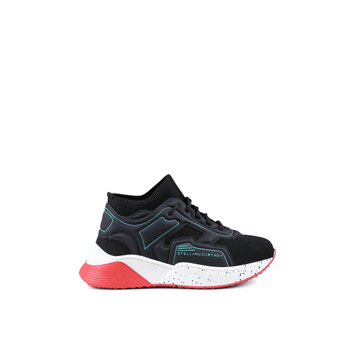 Stella McCartney Kids Black Sneakers For Boy With Logo