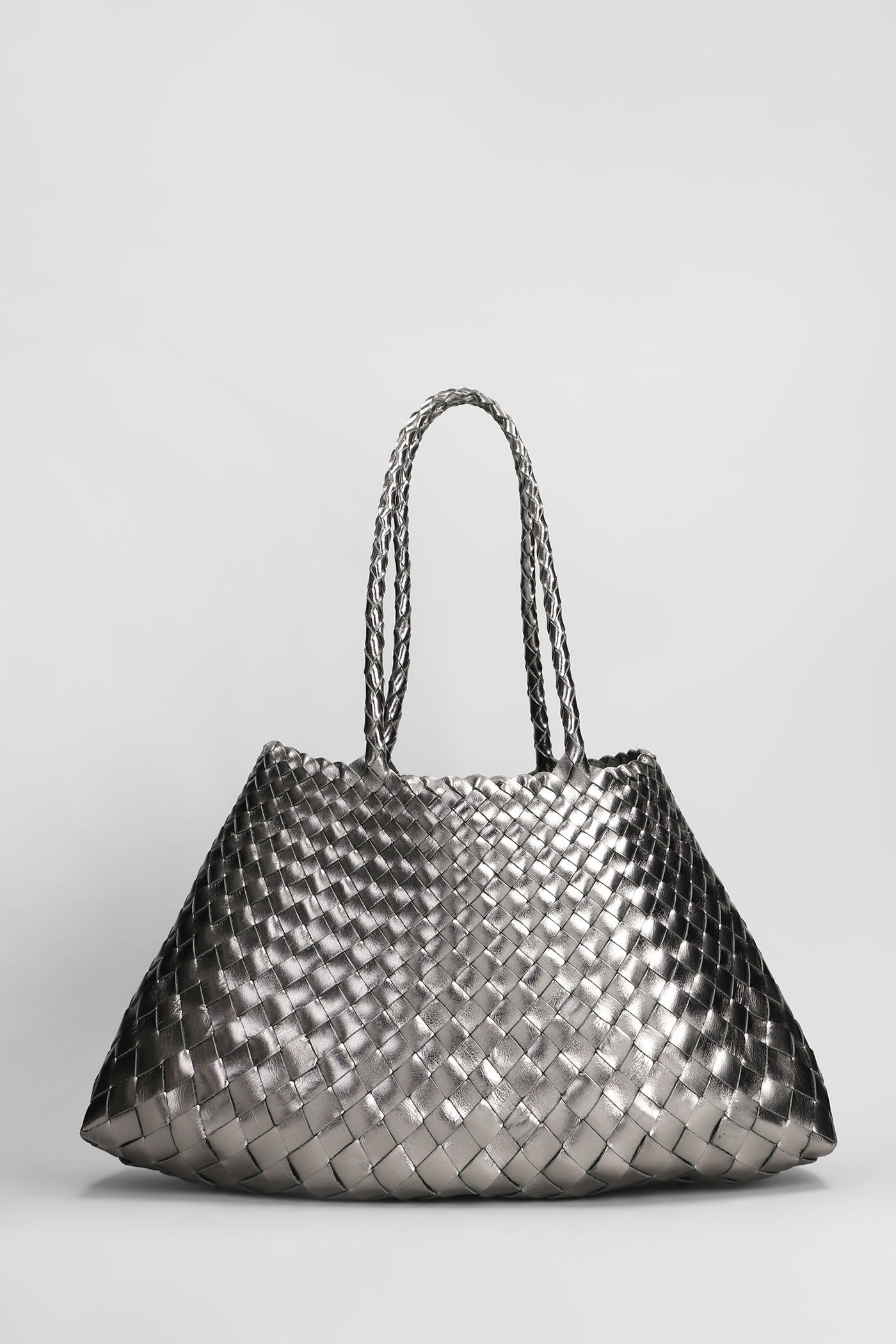 Dragon Diffusion Santa Croce Big Tote In Gunmetal Leather
