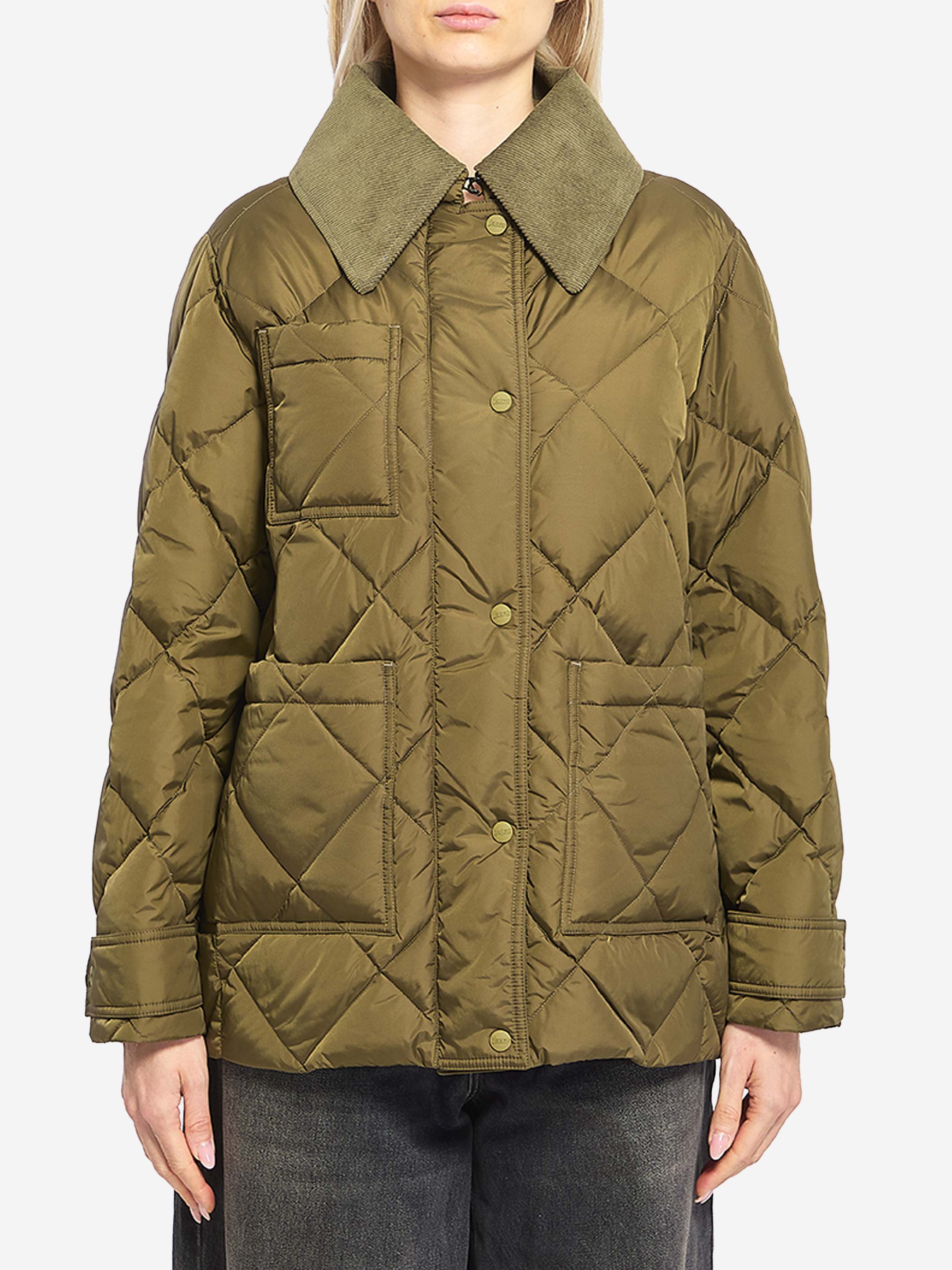 Quilted down jacket