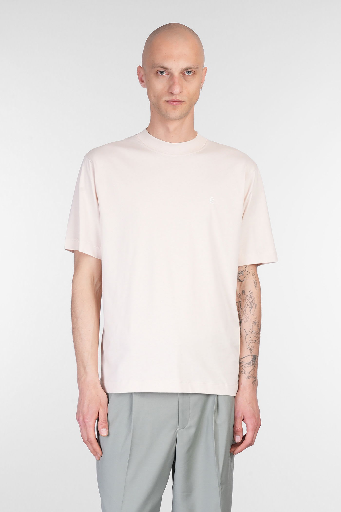 Études T-shirt In Beige Cotton