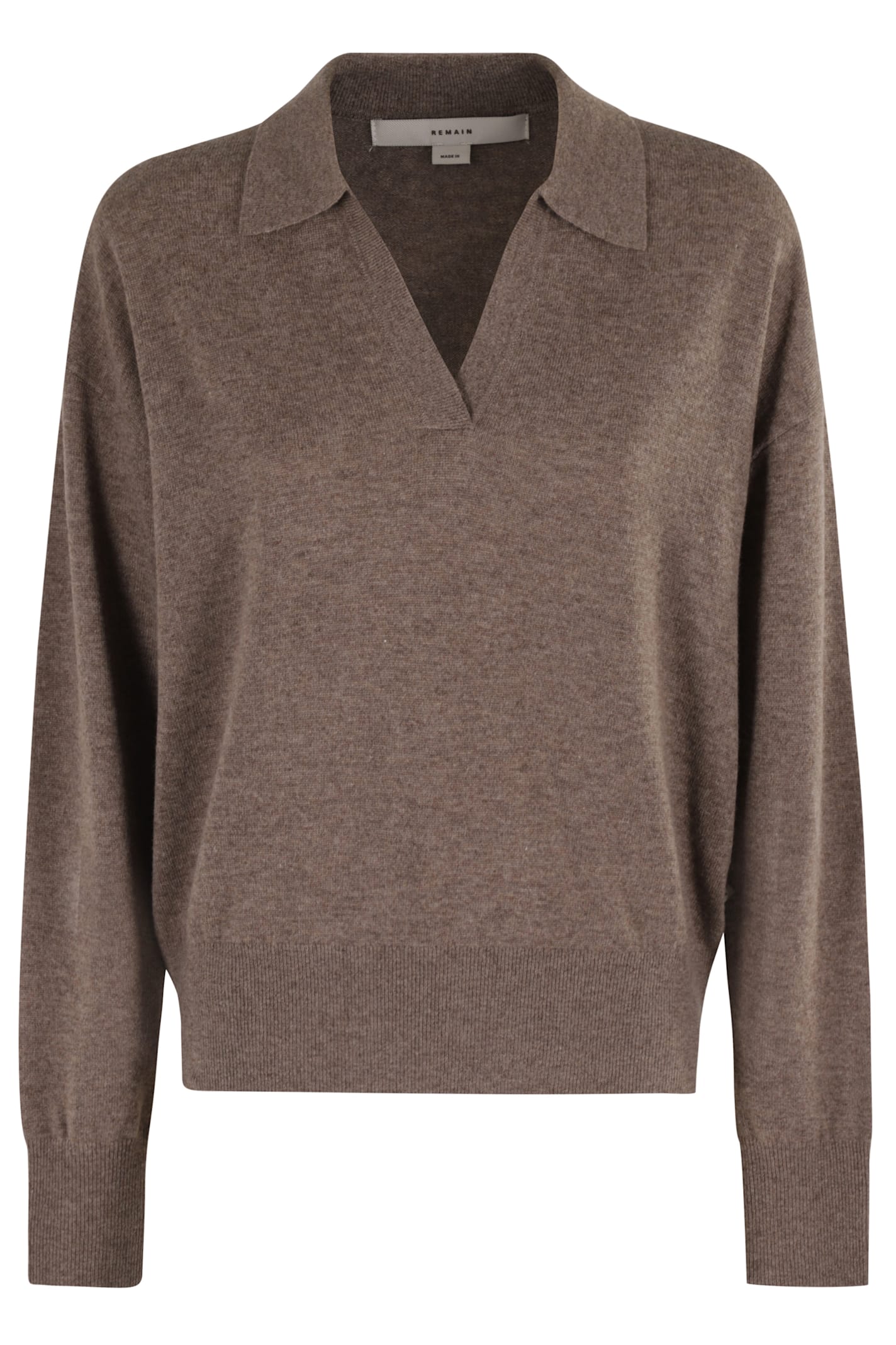 REMAIN Birger Christensen Knit Polo Sweater