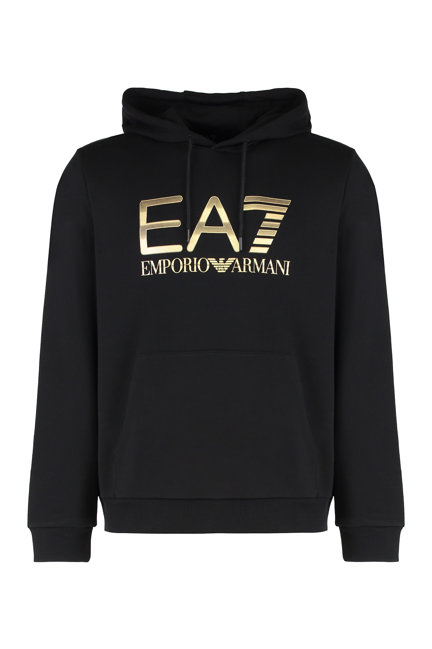 EA7 Logo Cotton Hoodie