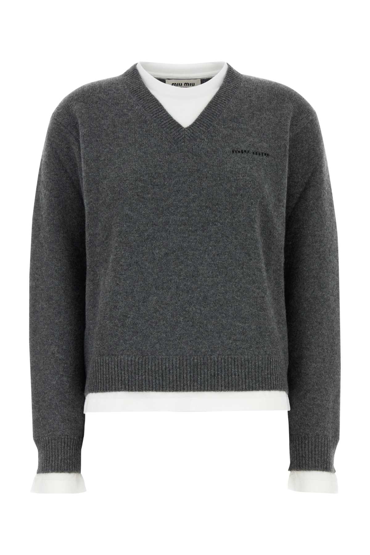 Miu Miu Dark Grey Cashmere Sweater