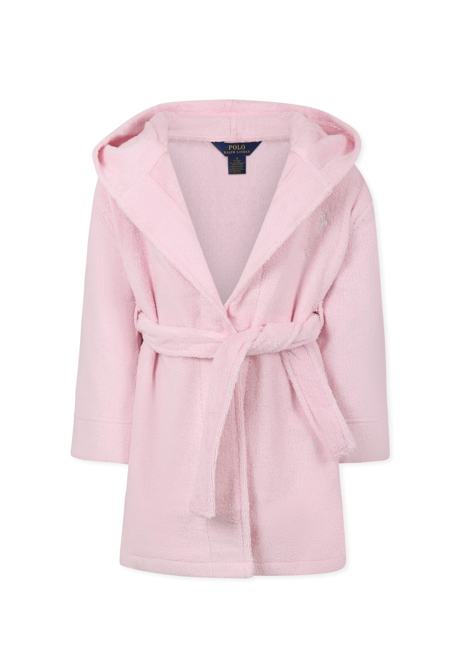 Ralph Lauren Pink Bathrobe For Girl With Horse