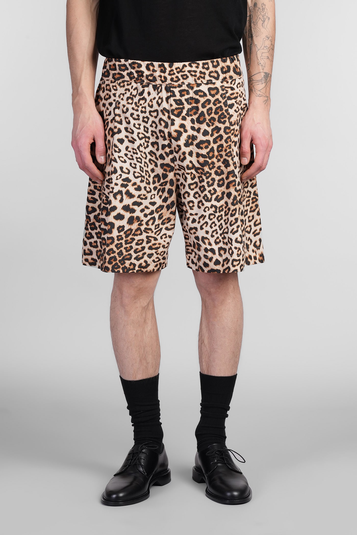 A Paper Kid Shorts In Animalier Cotton