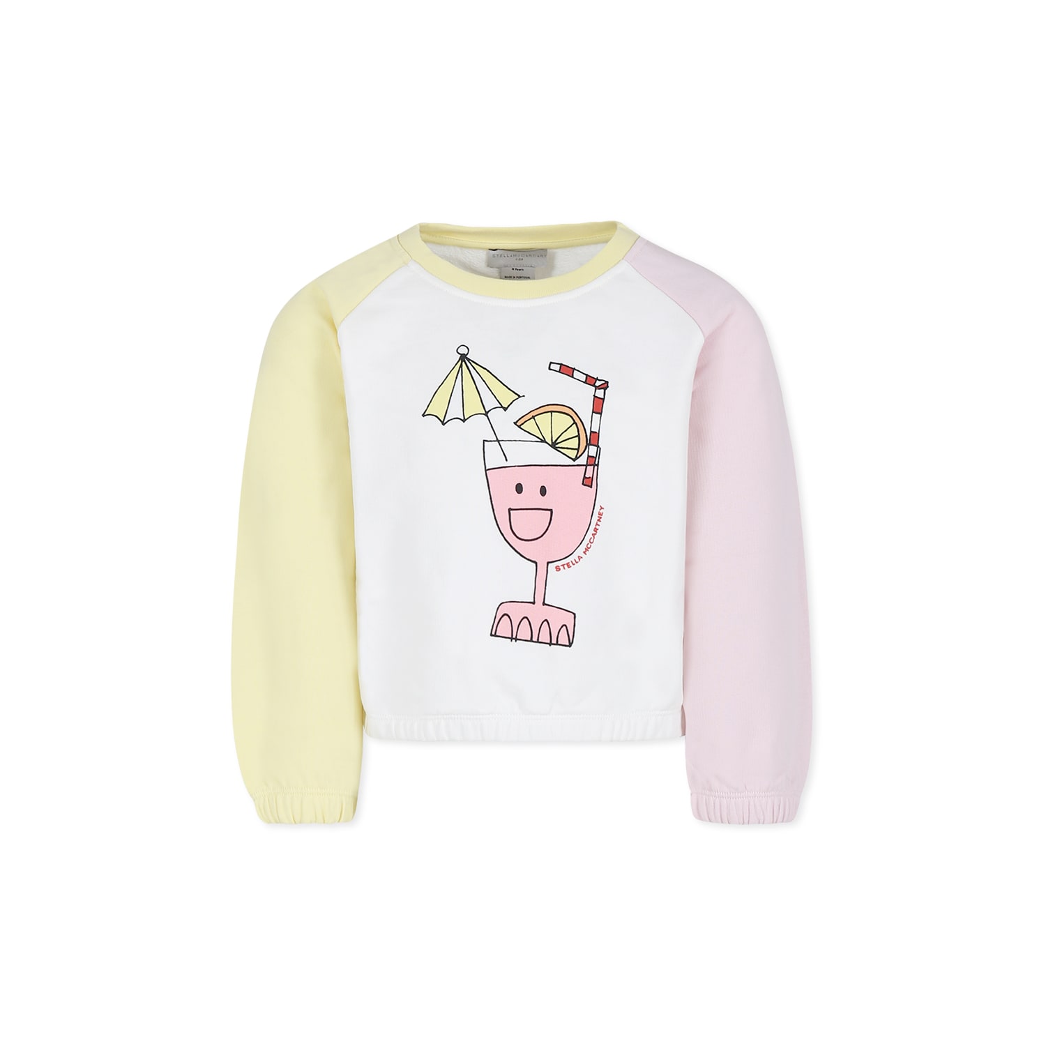 Stella McCartney Kids White Sweatshirt For Girl With Logo