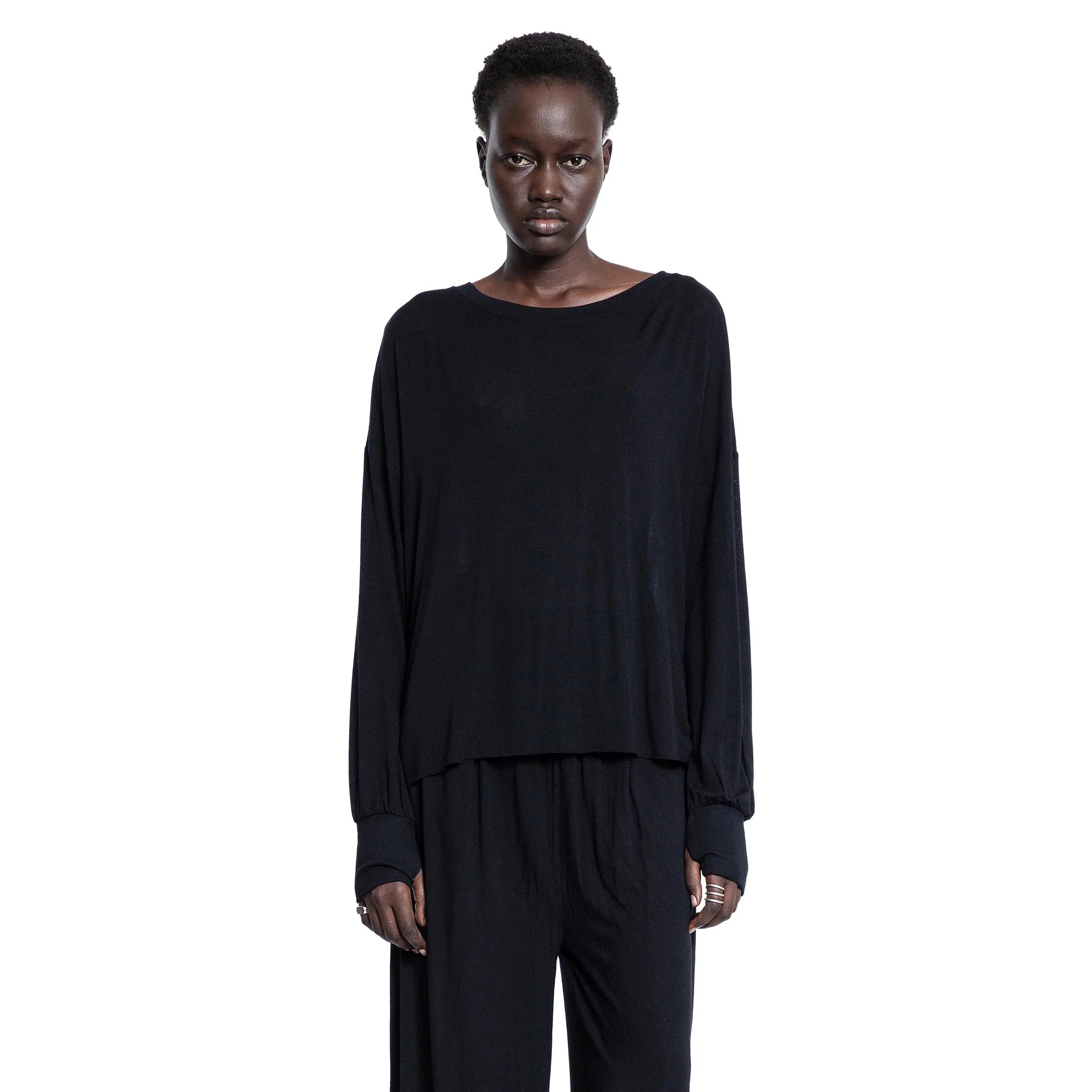 Viscose Vortex Long Sleeve Top