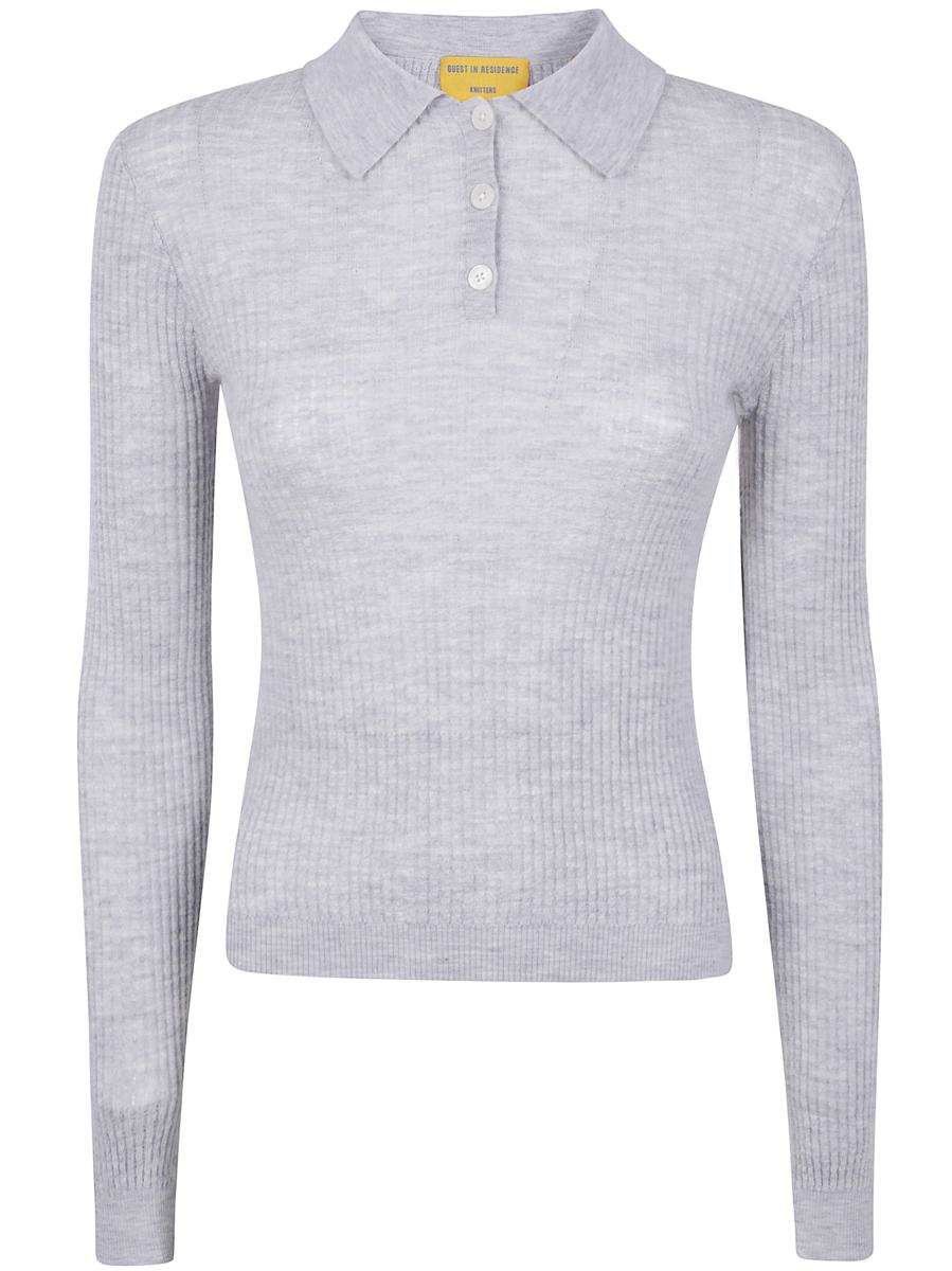 Guest In Residence Long Sleeves "Shrunken" Cashmere Polo Shirt Clothing