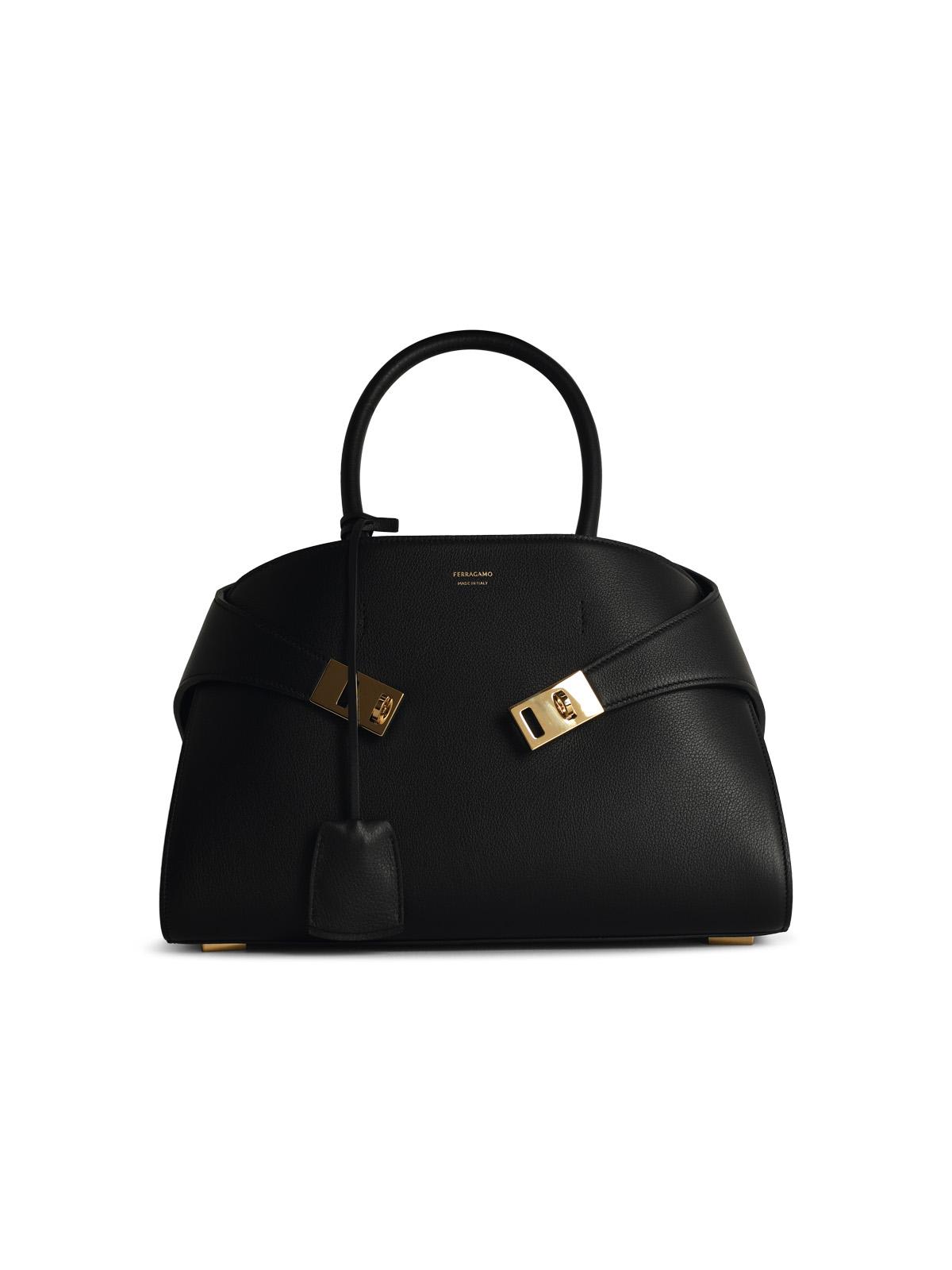 Ferragamo hug Black Leather Bag