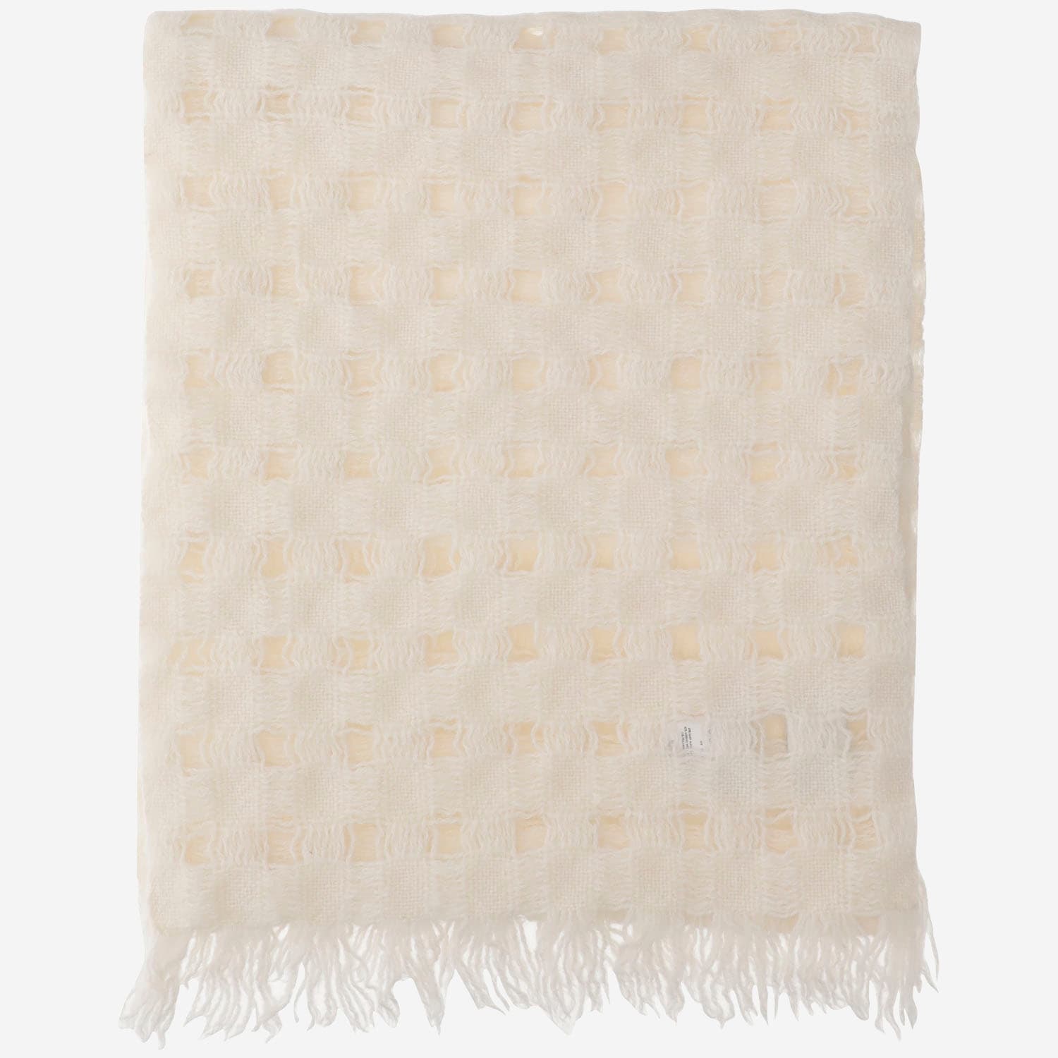 Lauren Manoogian Wool Blend Handwoven Grid Wrap Scarf