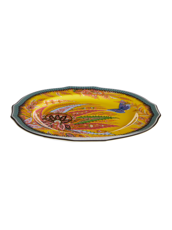 Etro, Paire D'assiettes À Fruits Paisley, Jaune