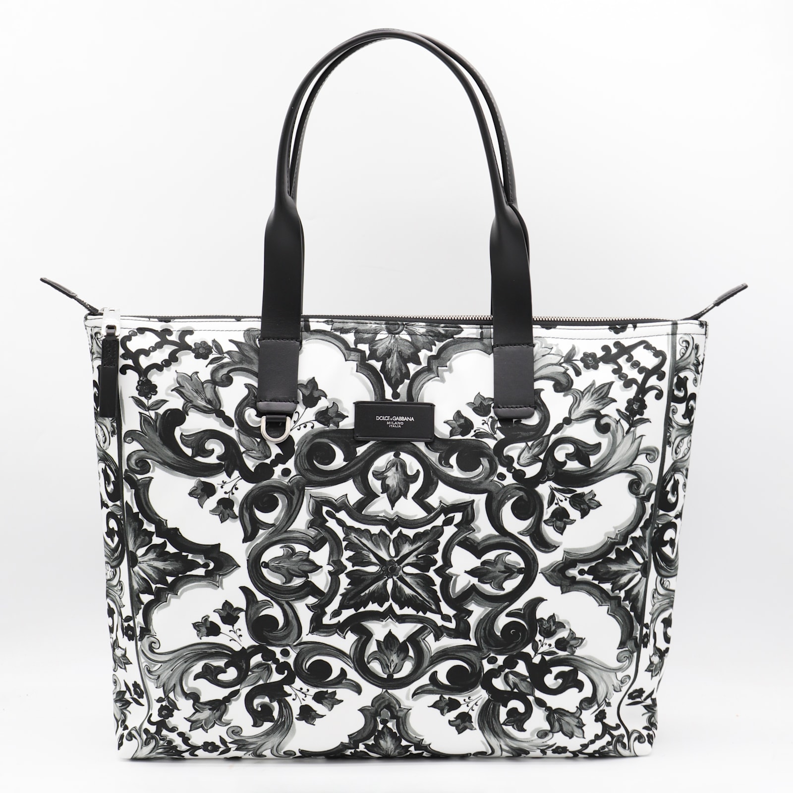 Dolce & Gabbana Black And White Majolica Totes