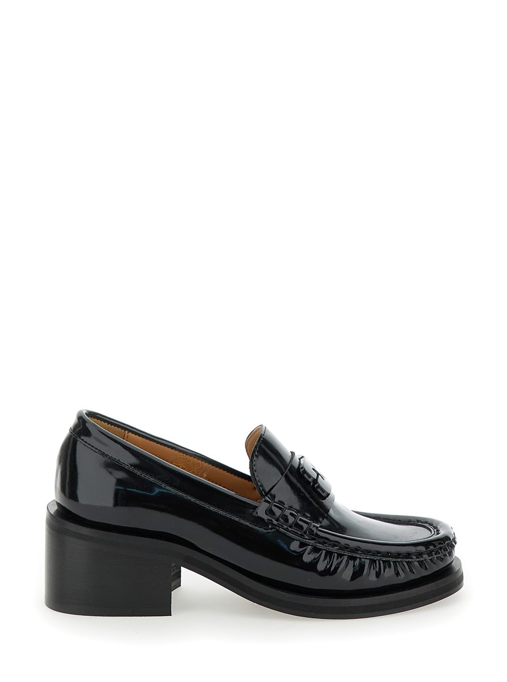 Ganni Butterfly Mid Heel Loafer Patent
