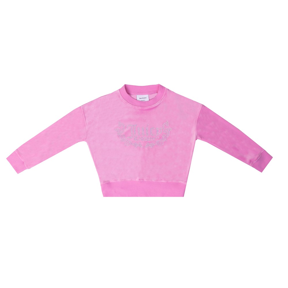 Velour Crew Neck Sweatshirt