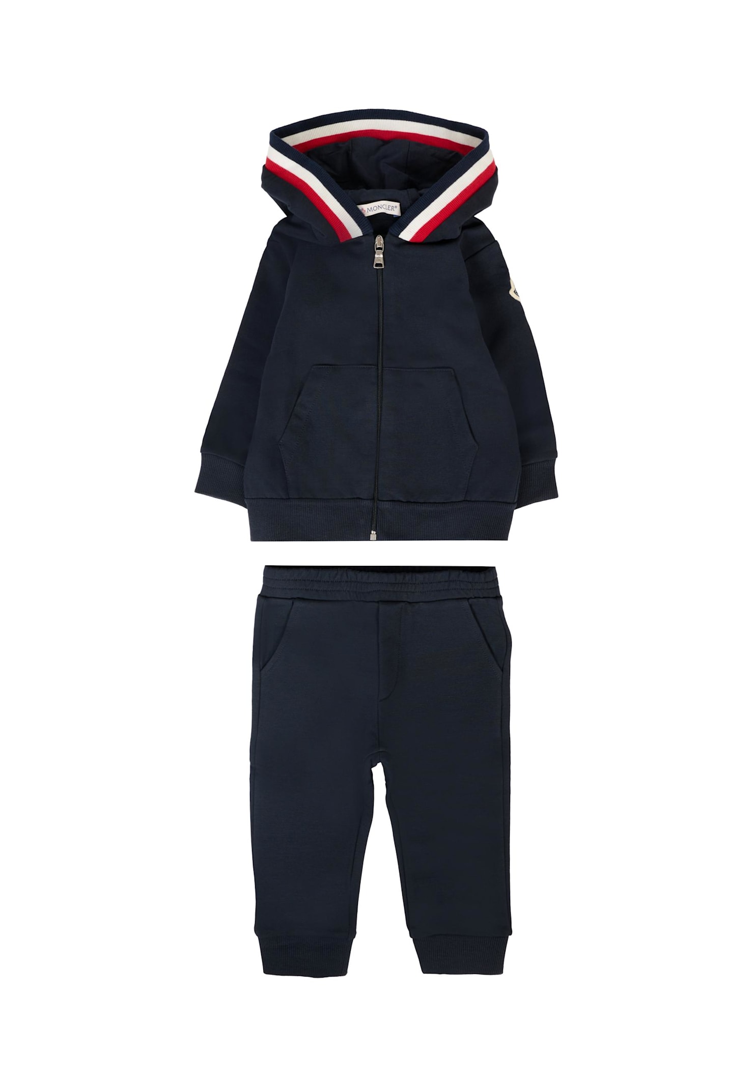 Moncler Blue Sweatshirt For Baby Boy With Logo
