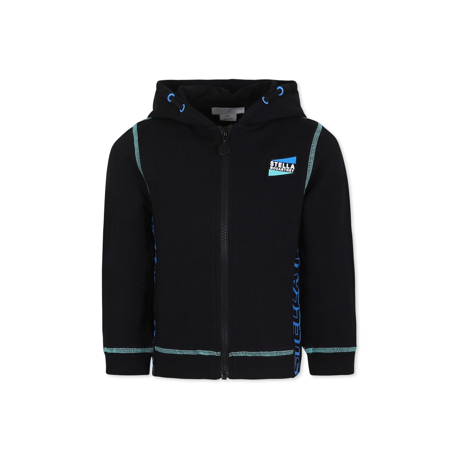 Stella McCartney Kids Black Sweatshirt For Boy With Logo