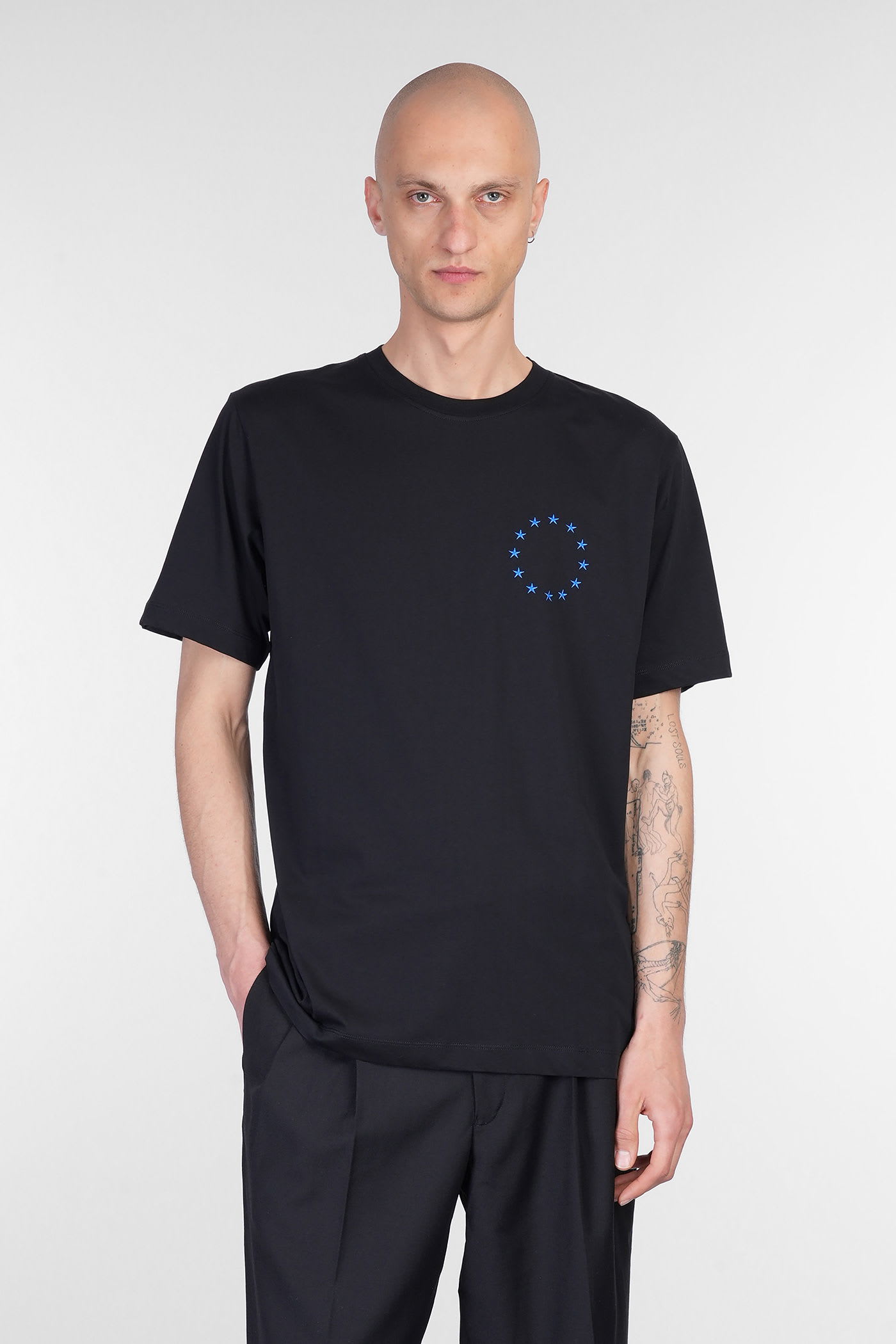 Études T-shirt In Black Cotton