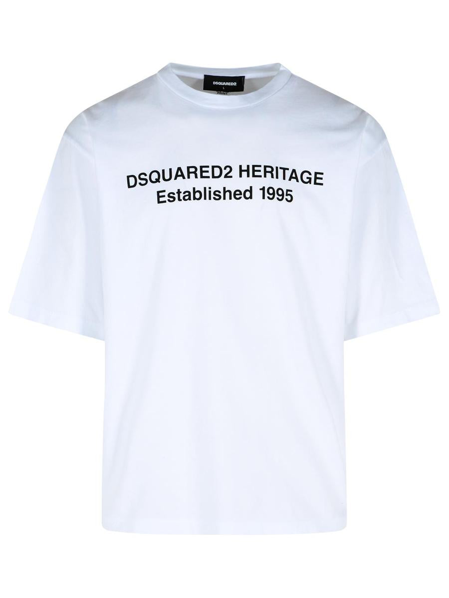 DSQUARED2 'Heritage' White Cotton T-Shirt