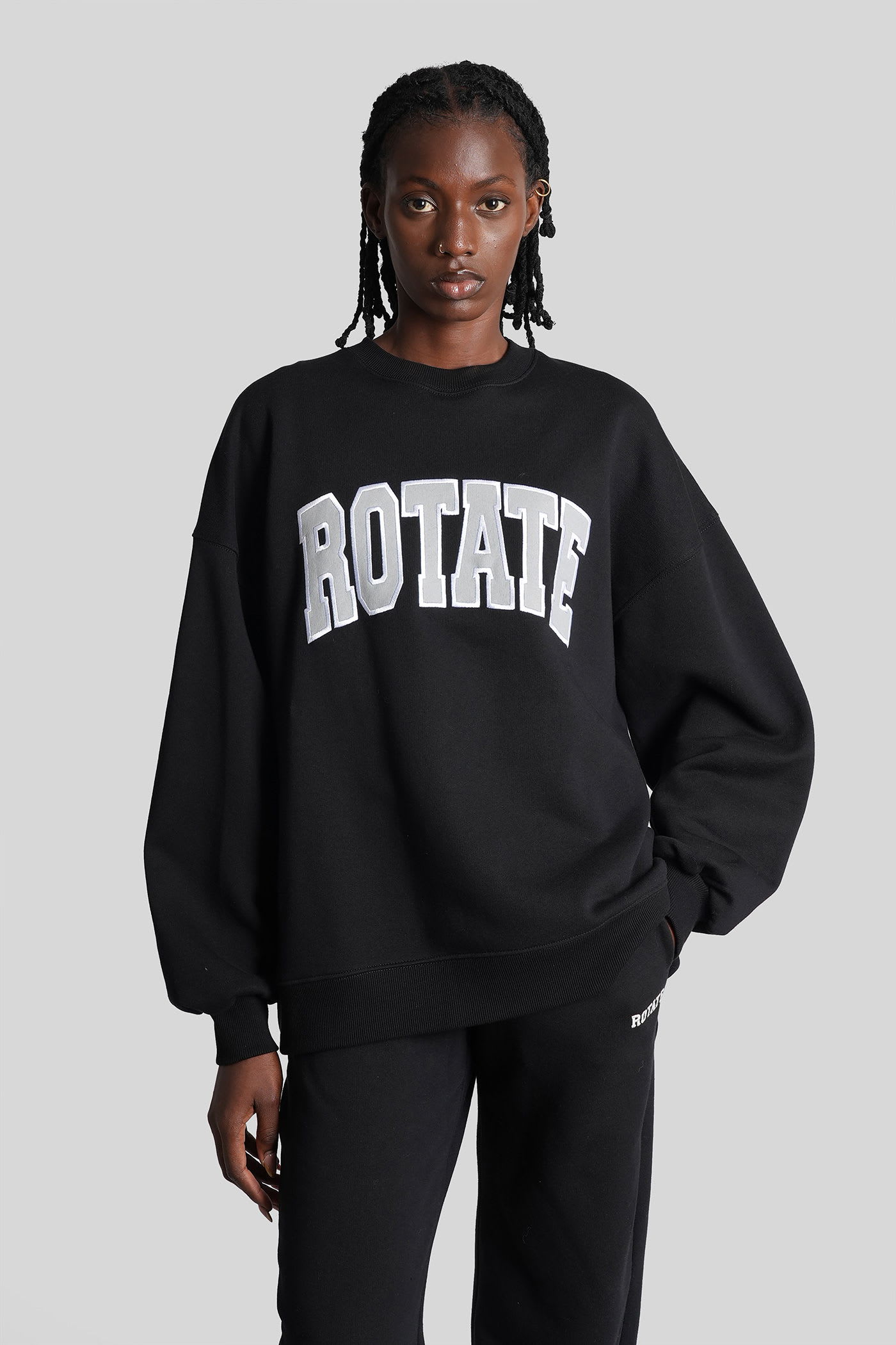 Rotate by Birger Christensen Sweatshirt In Black Cotton
