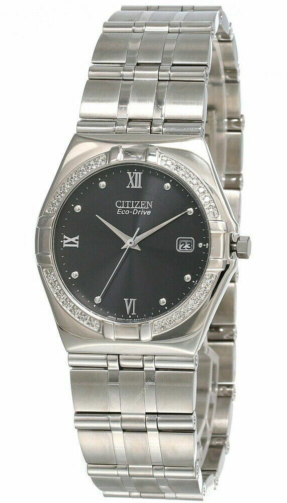 CITIZEN Eco-Drive Black Dial SS Unisex Watch BM0720-52E