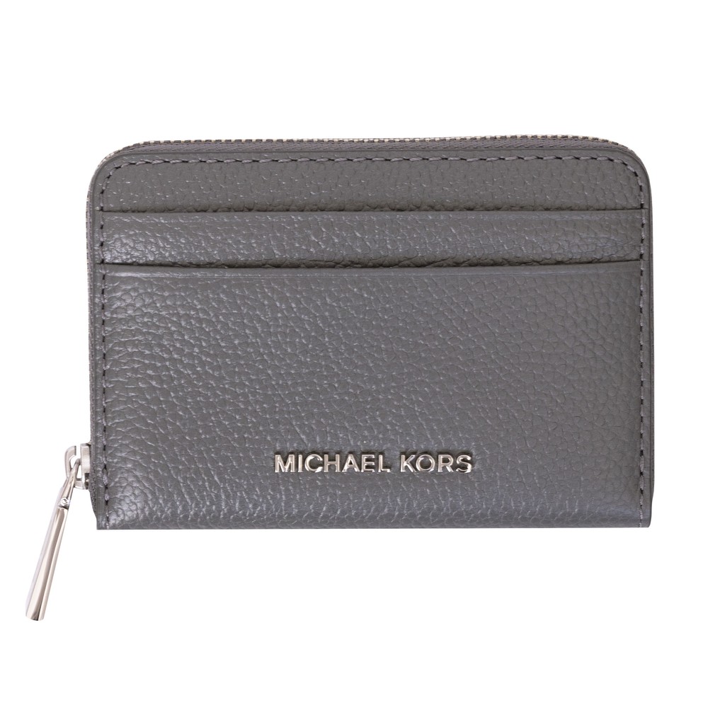 Jet Set Small Pebbled Leather Zip Around Card Case