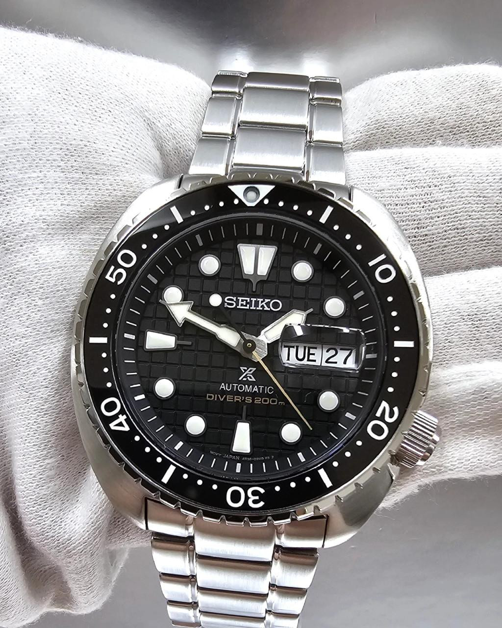 SEIKO Prospex Automatic 45 MM Black Dial SS Men's Watch SRPE03