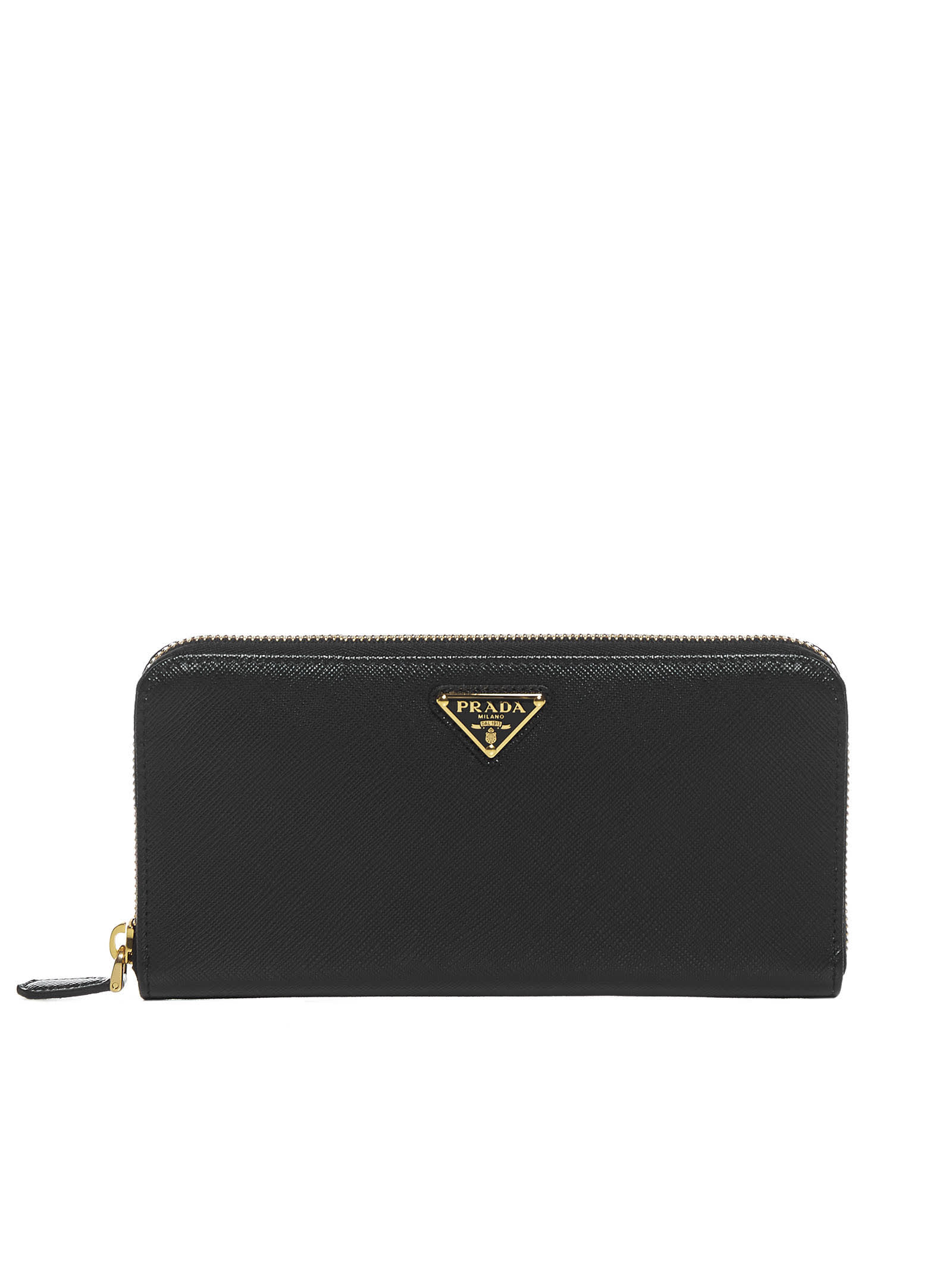 Prada Saffiano Leather Zip Around Wallet