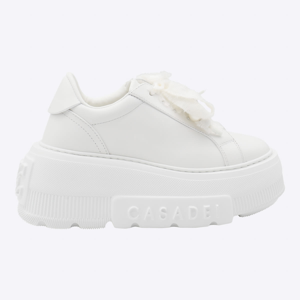 Casadei White Leather Nexus Sneakers