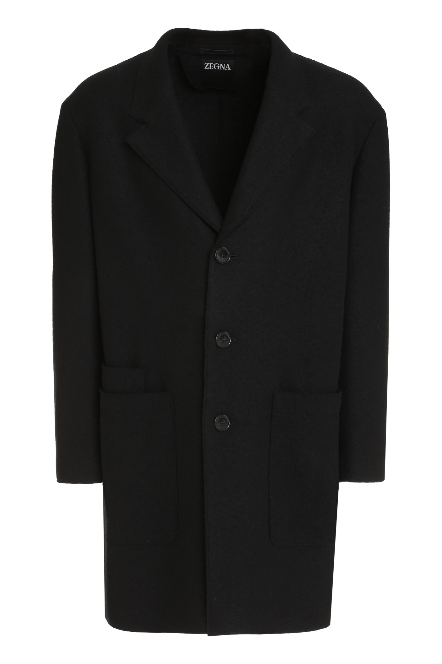 Zegna Single-breasted Wool Coat