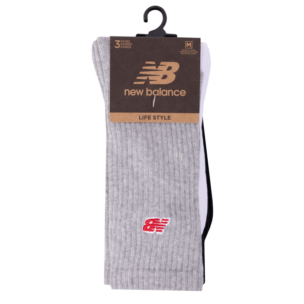 Patch Logo Crew Socks 3 Pack