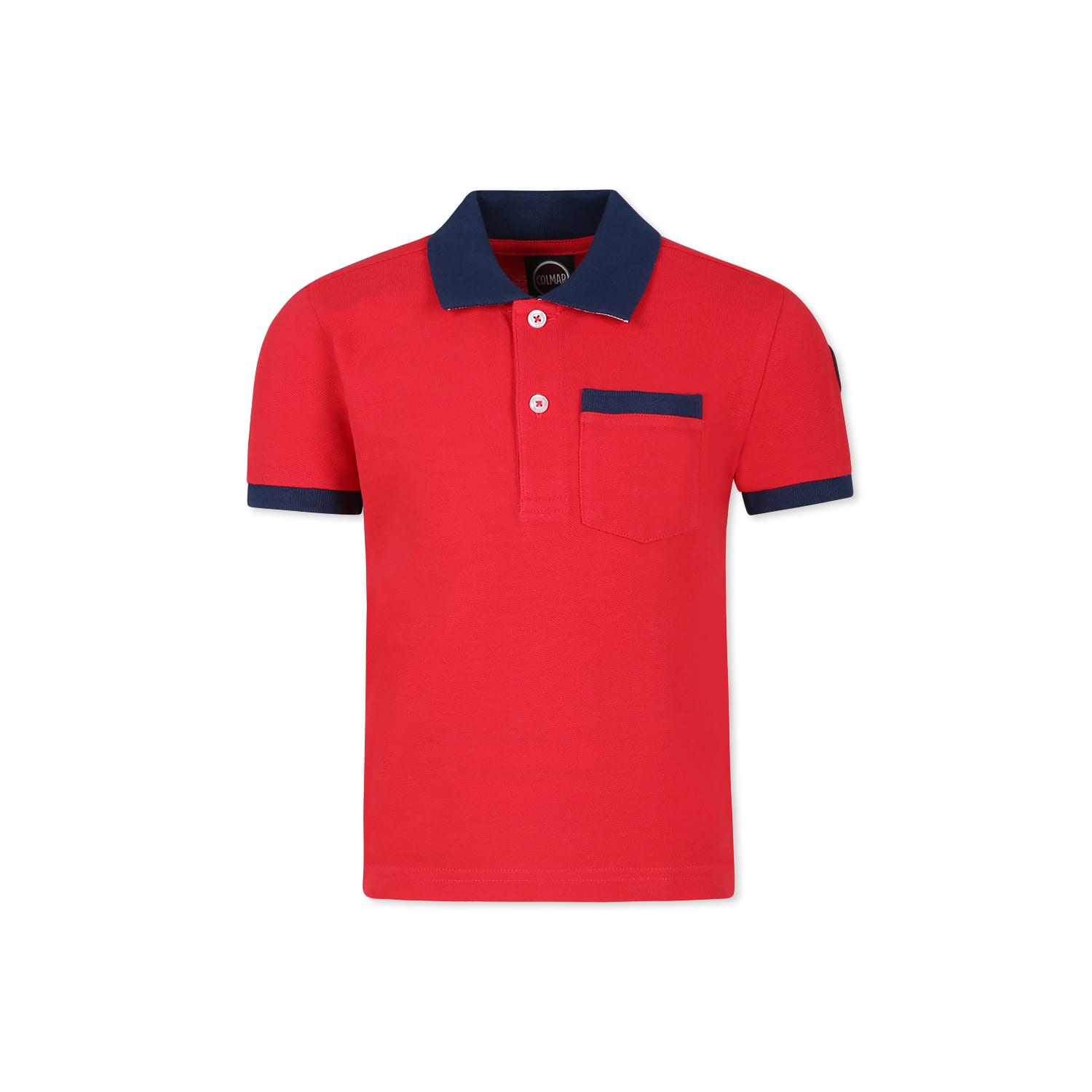 Colmar Red Polo Shirt For Boy With Logo