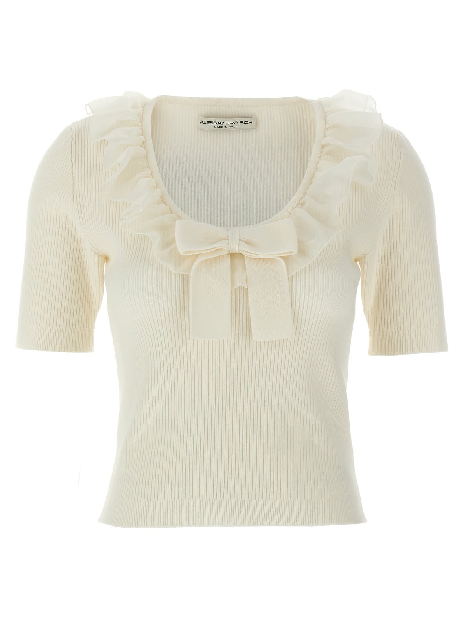 Alessandra Rich Ruffle T-shirt