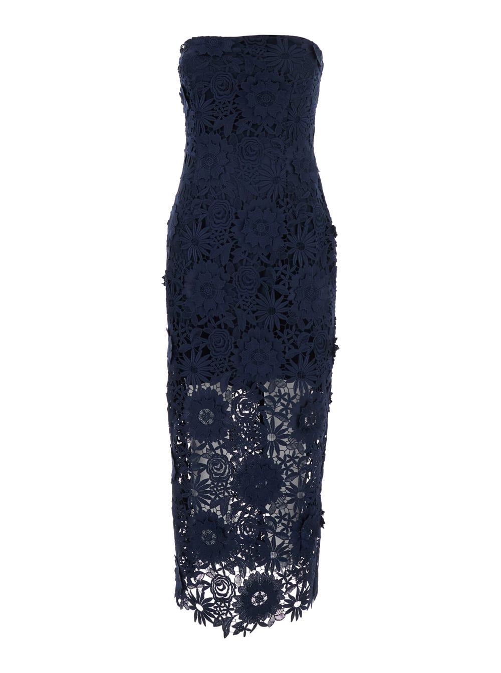 Rotate by Birger Christensen 3d Lace Midi Dress