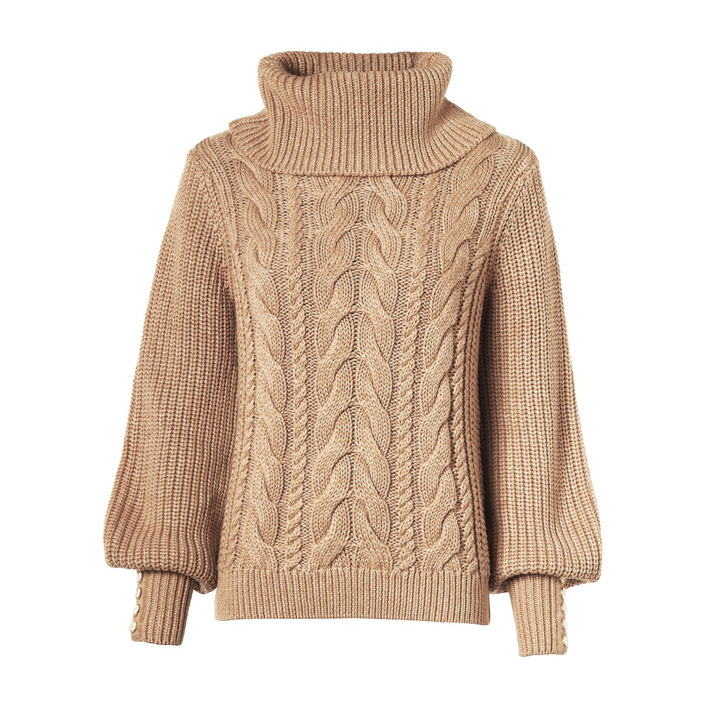 Corded Roll Neck Knit