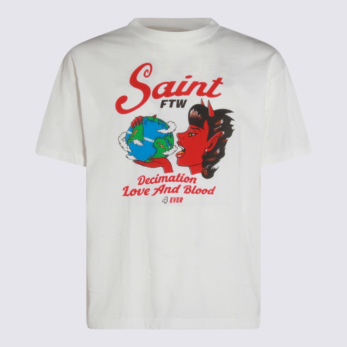 SAINT Mxxxxxx White Cotton T-shirt