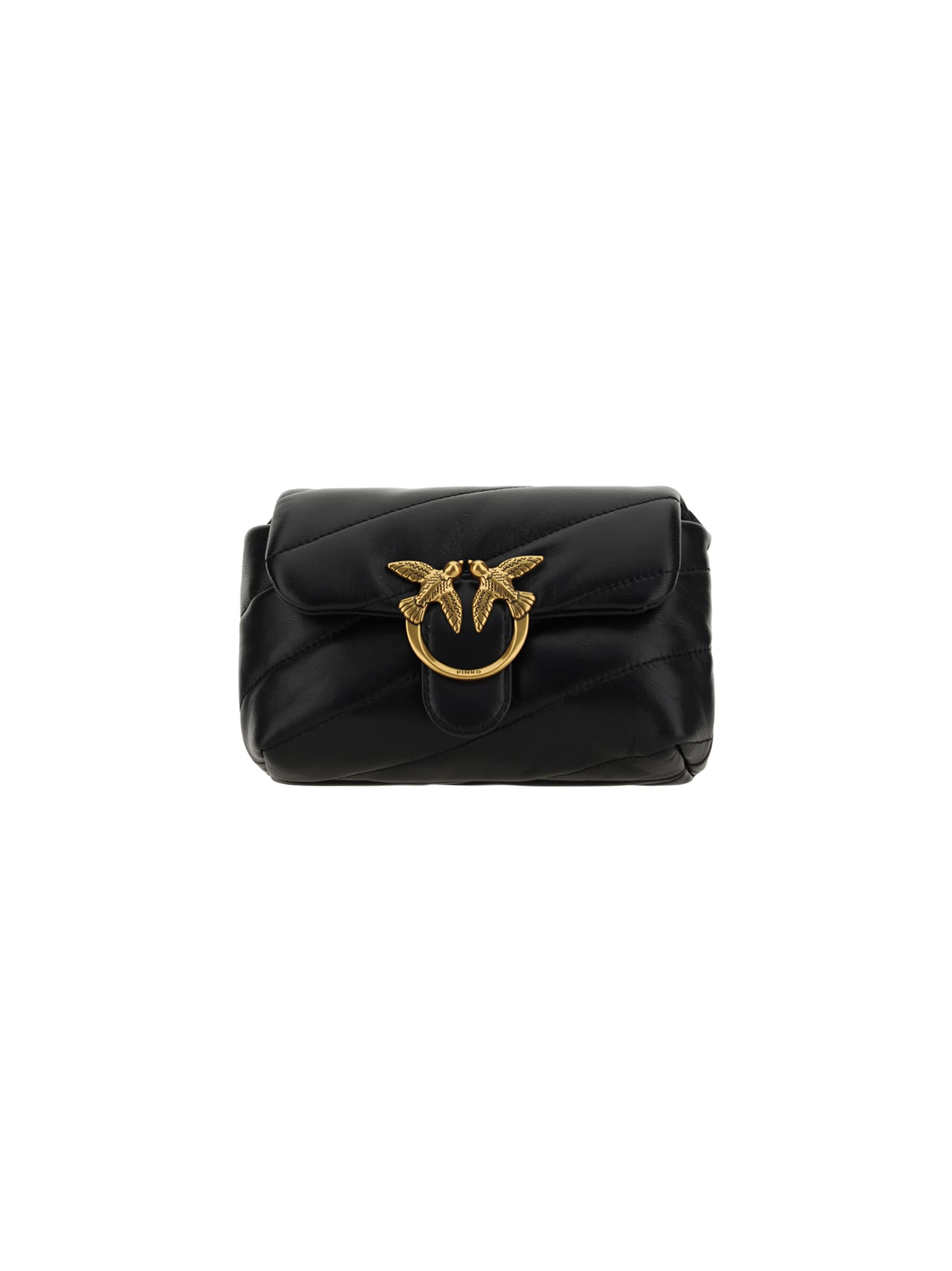 Pinko Baby Love Puff Leather Crossbody Bag