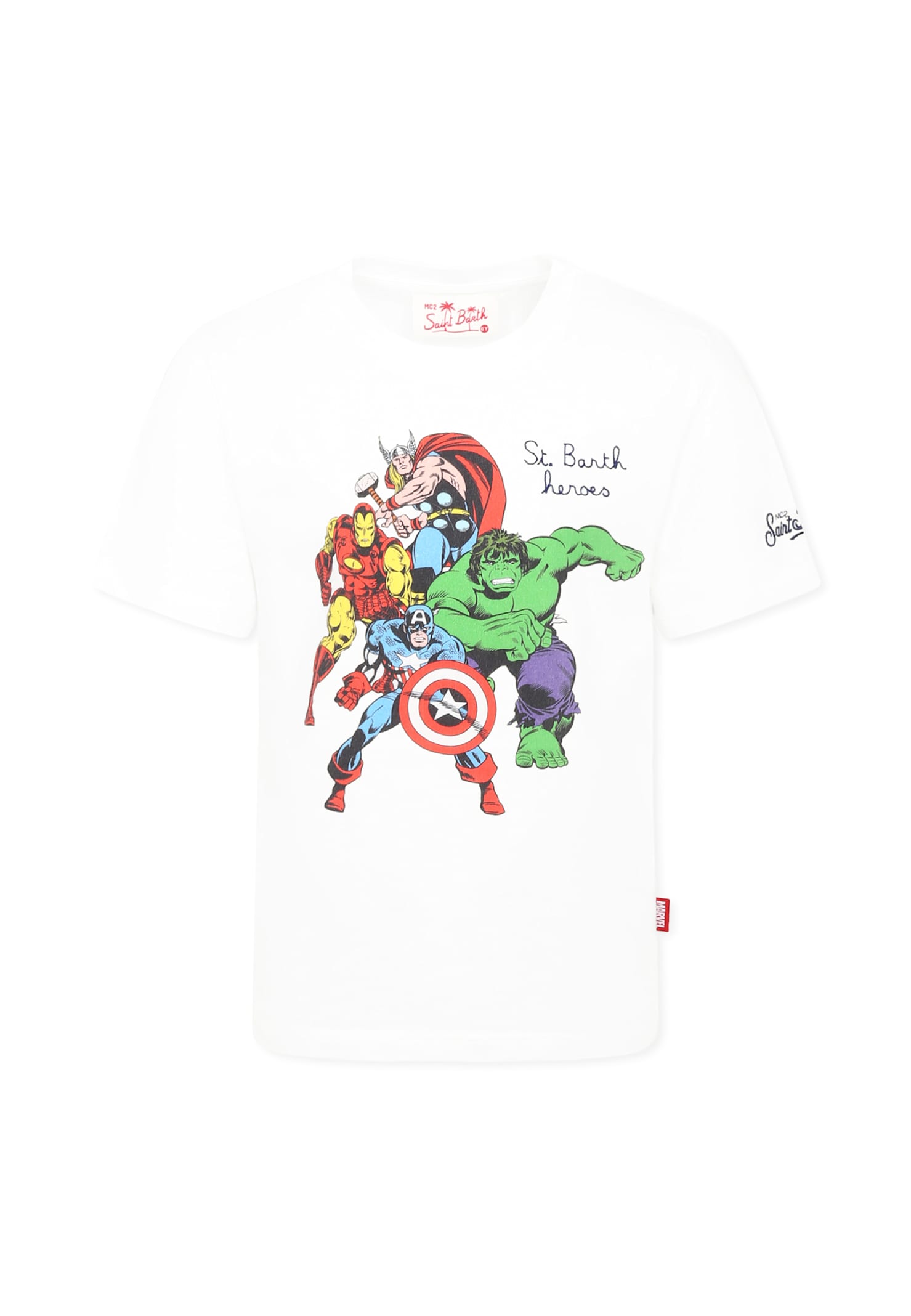 MC2 Saint Barth White T-shirt For Boy With Superhero