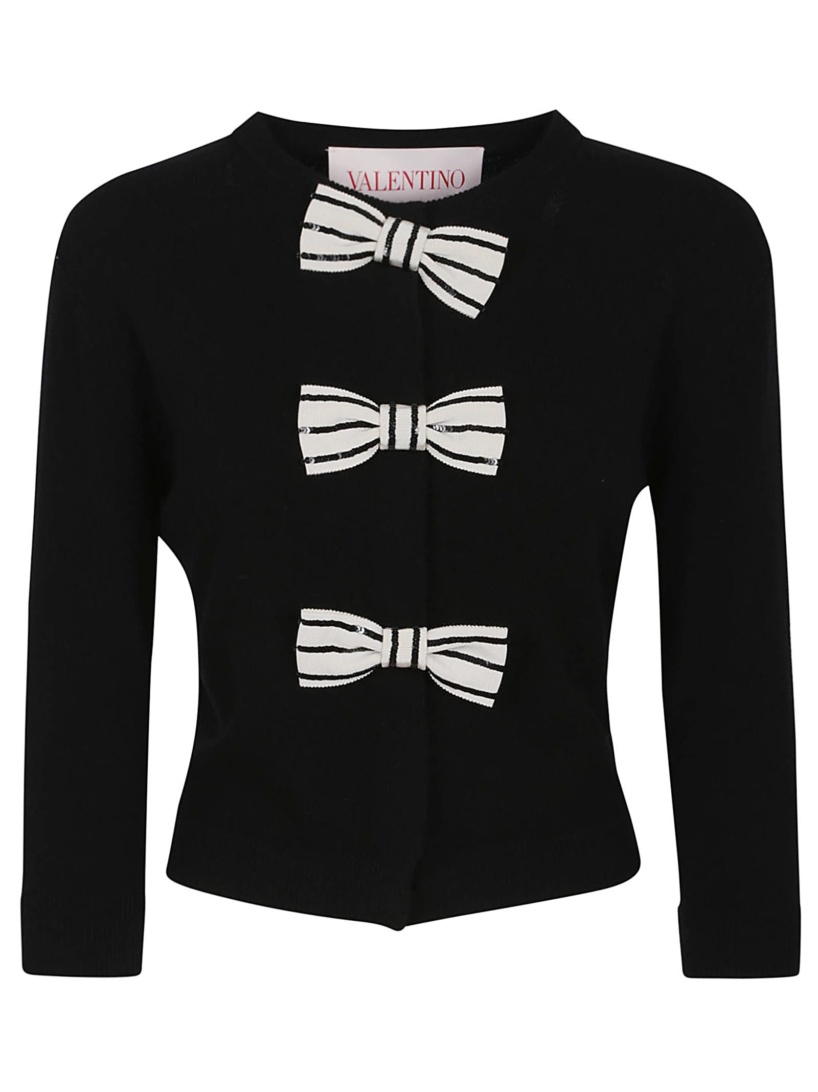 Valentino Garavani Cardigan Embroideries Wool + Embroidered Bows