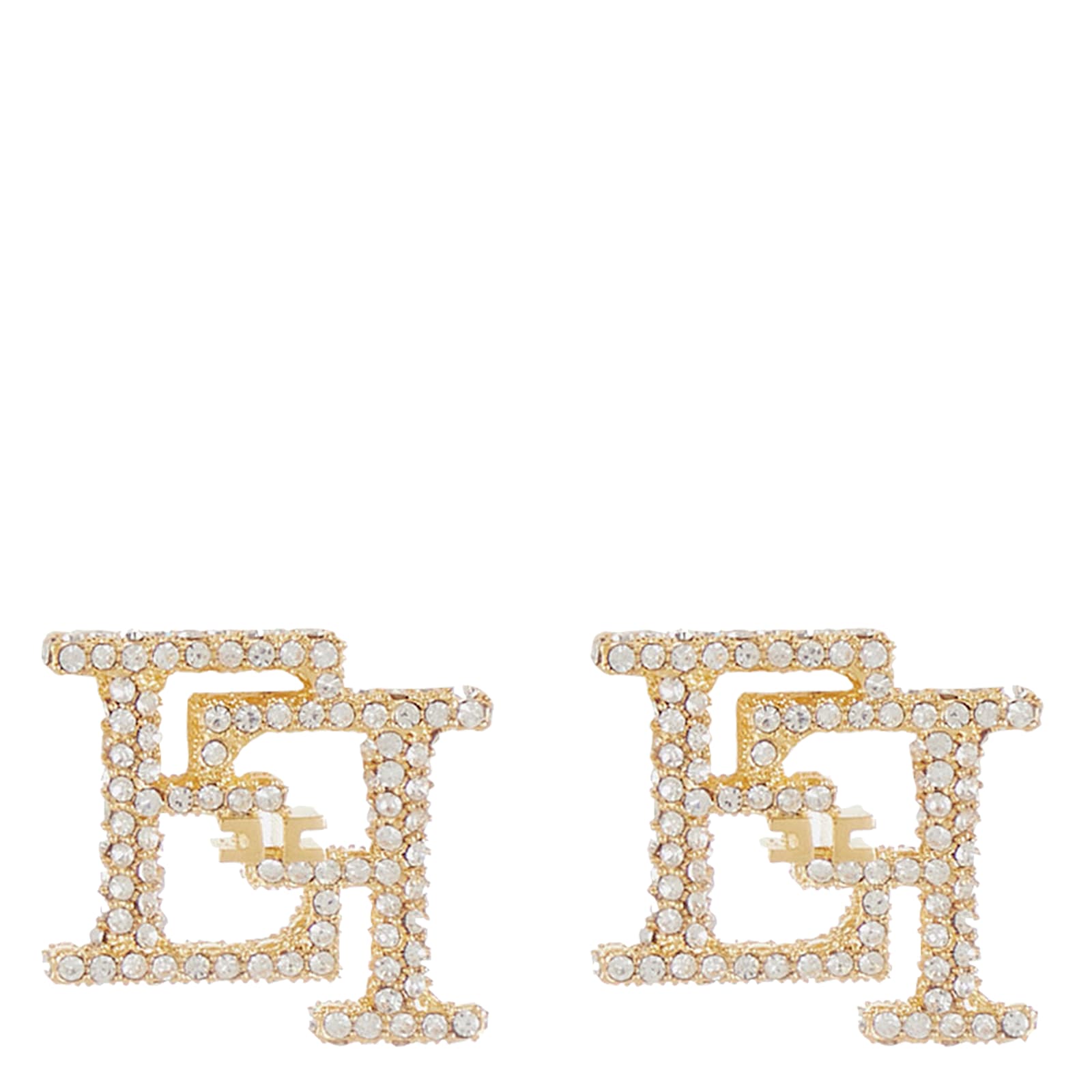 Elisabetta Franchi Logo Earrings