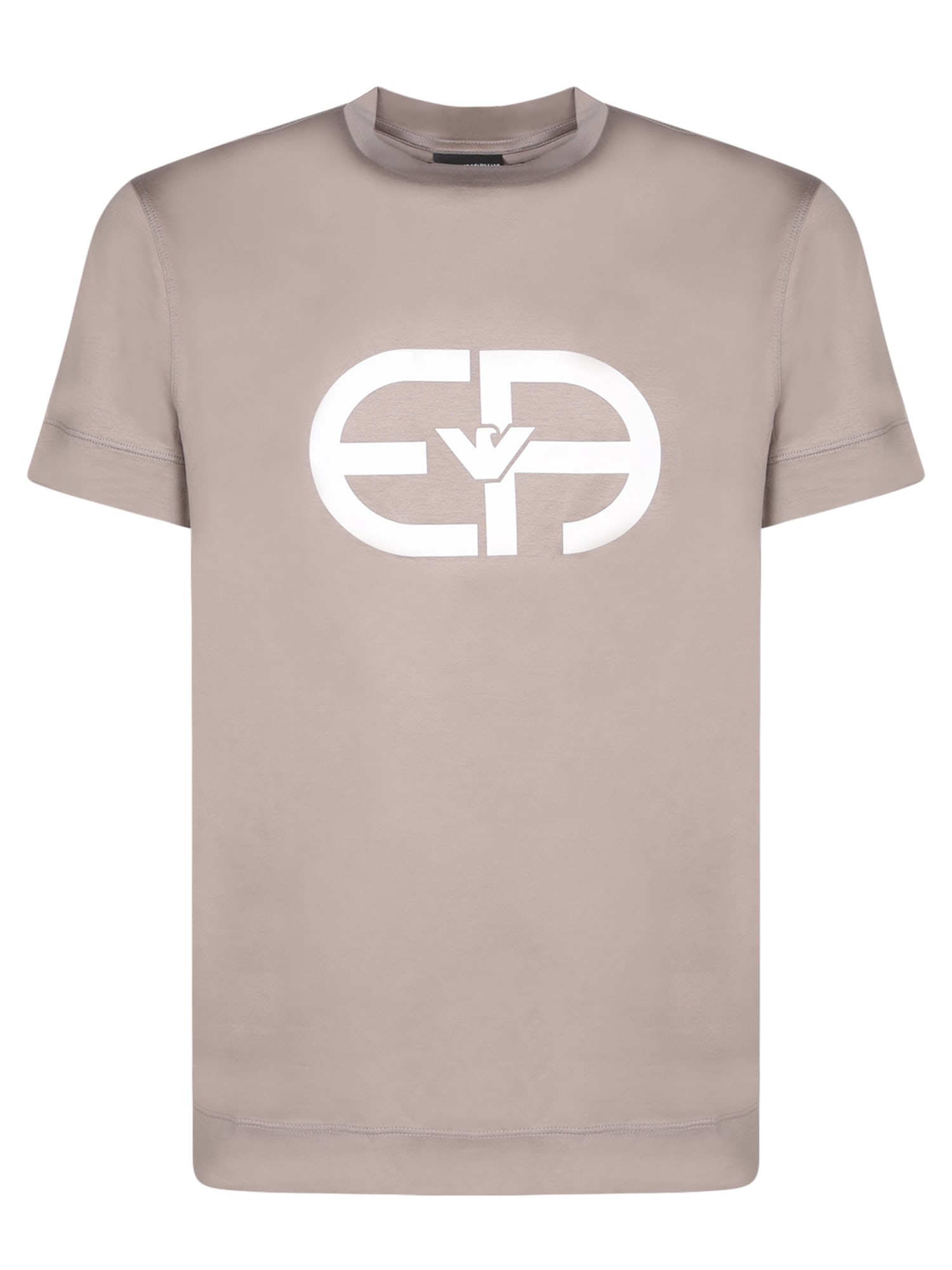 Emporio Armani Front Logo Taupe T-shirt