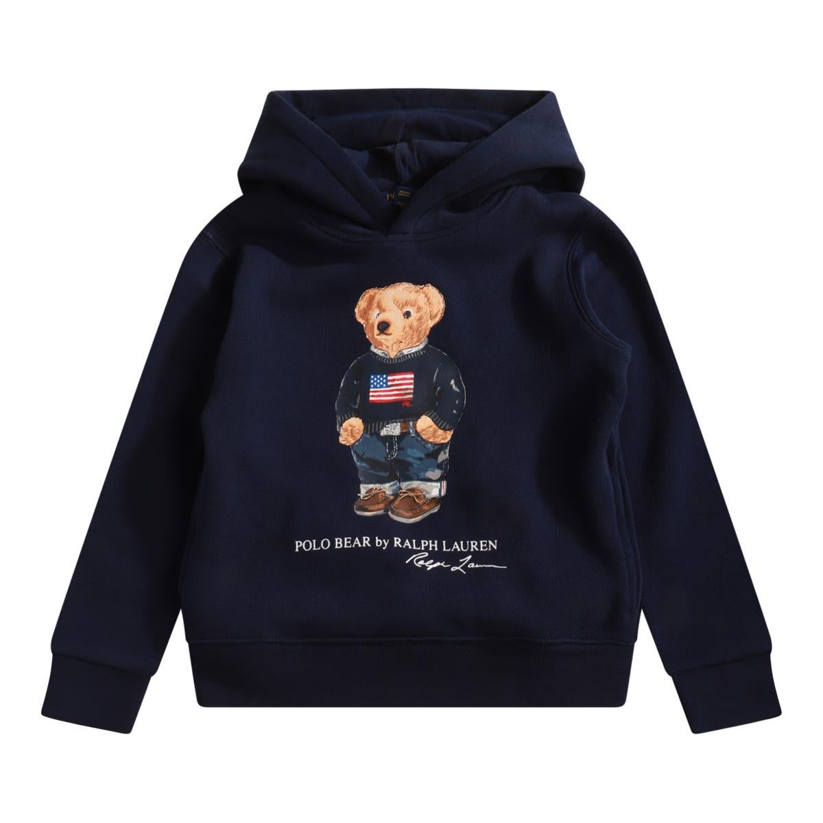 Ralph Lauren Polo Bear Printed Long-sleeved Hoodie