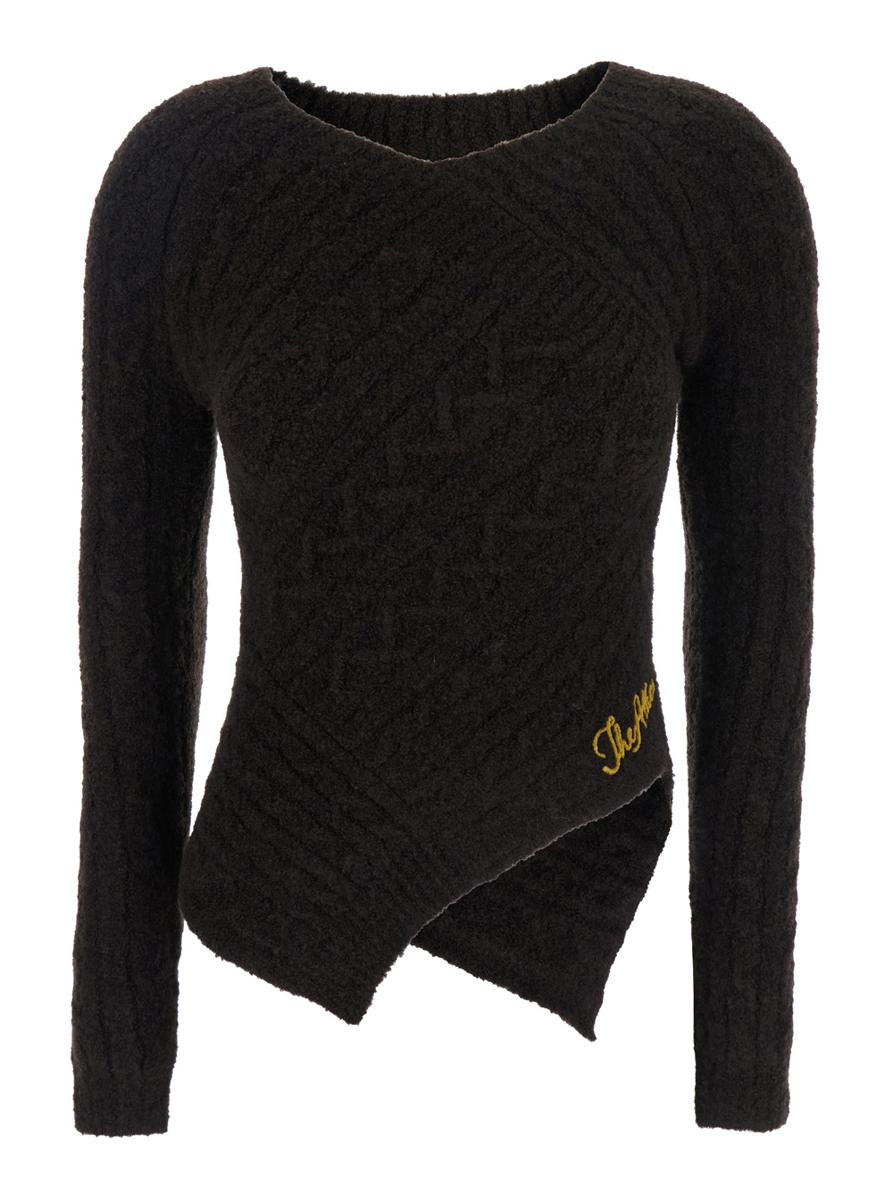 Cable Wool Mix Knit Sweater