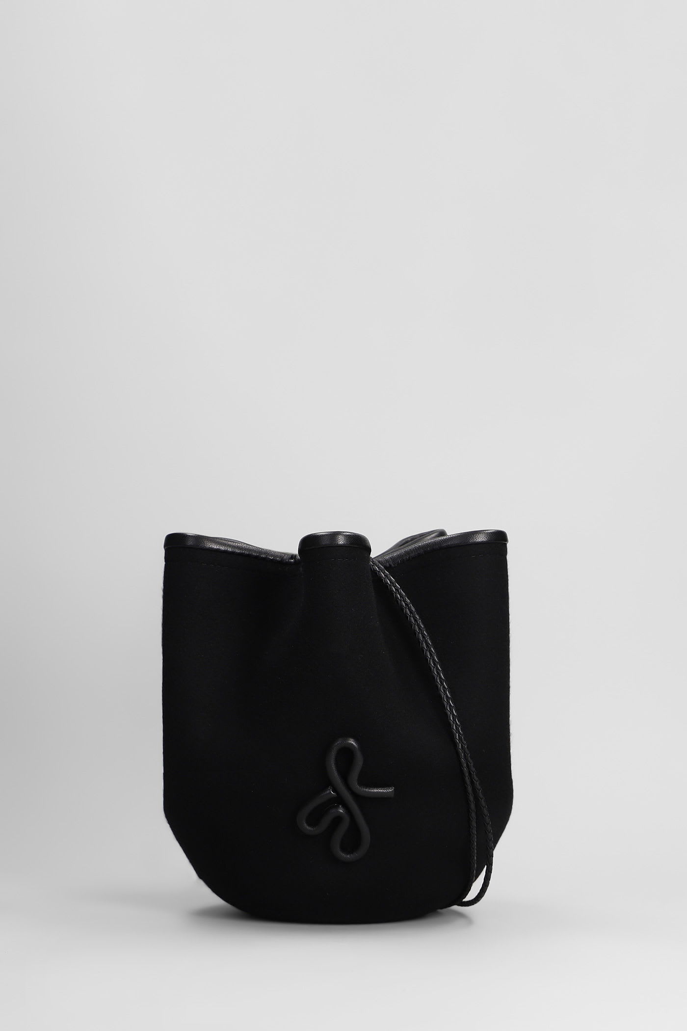 Ruslan Baginskiy The Hatbag Shoulder Bag In Black Wool