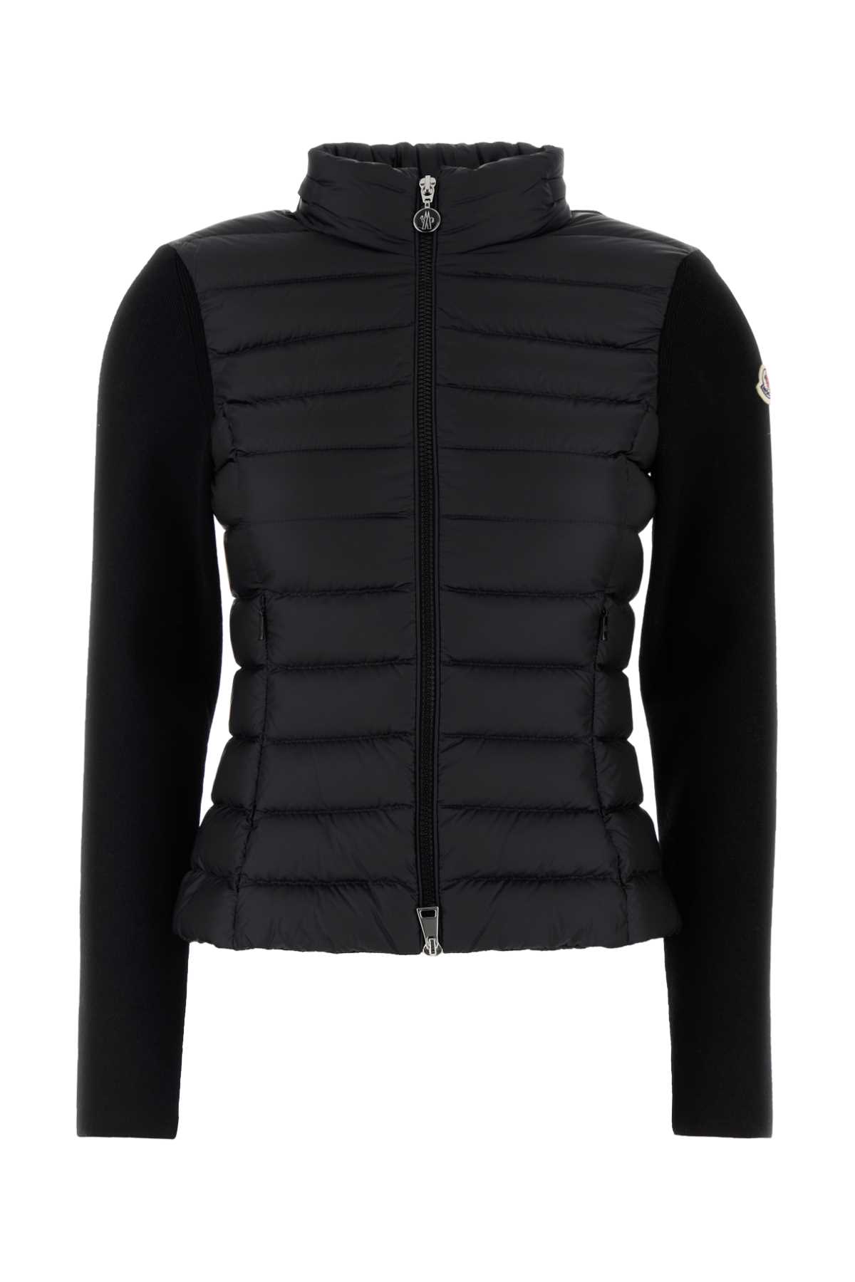 Moncler Black Wool Blend Tricot Jacket