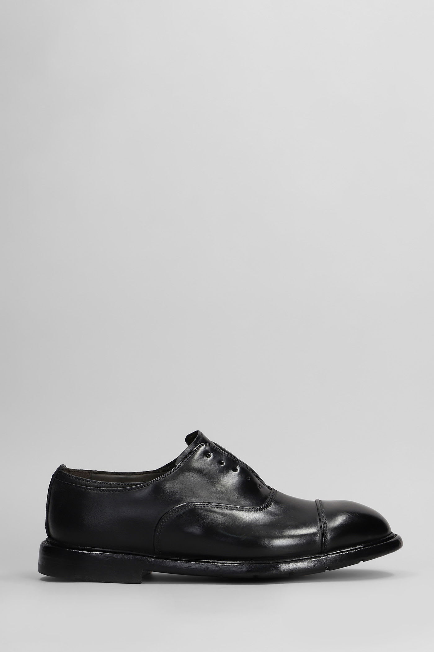 Premiata Lace Up Shoes In Black Leather