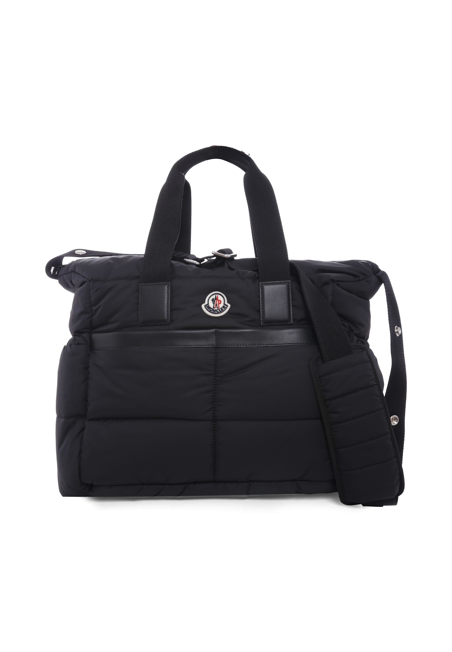 Moncler Black Changing Bag For Babykids With Logo