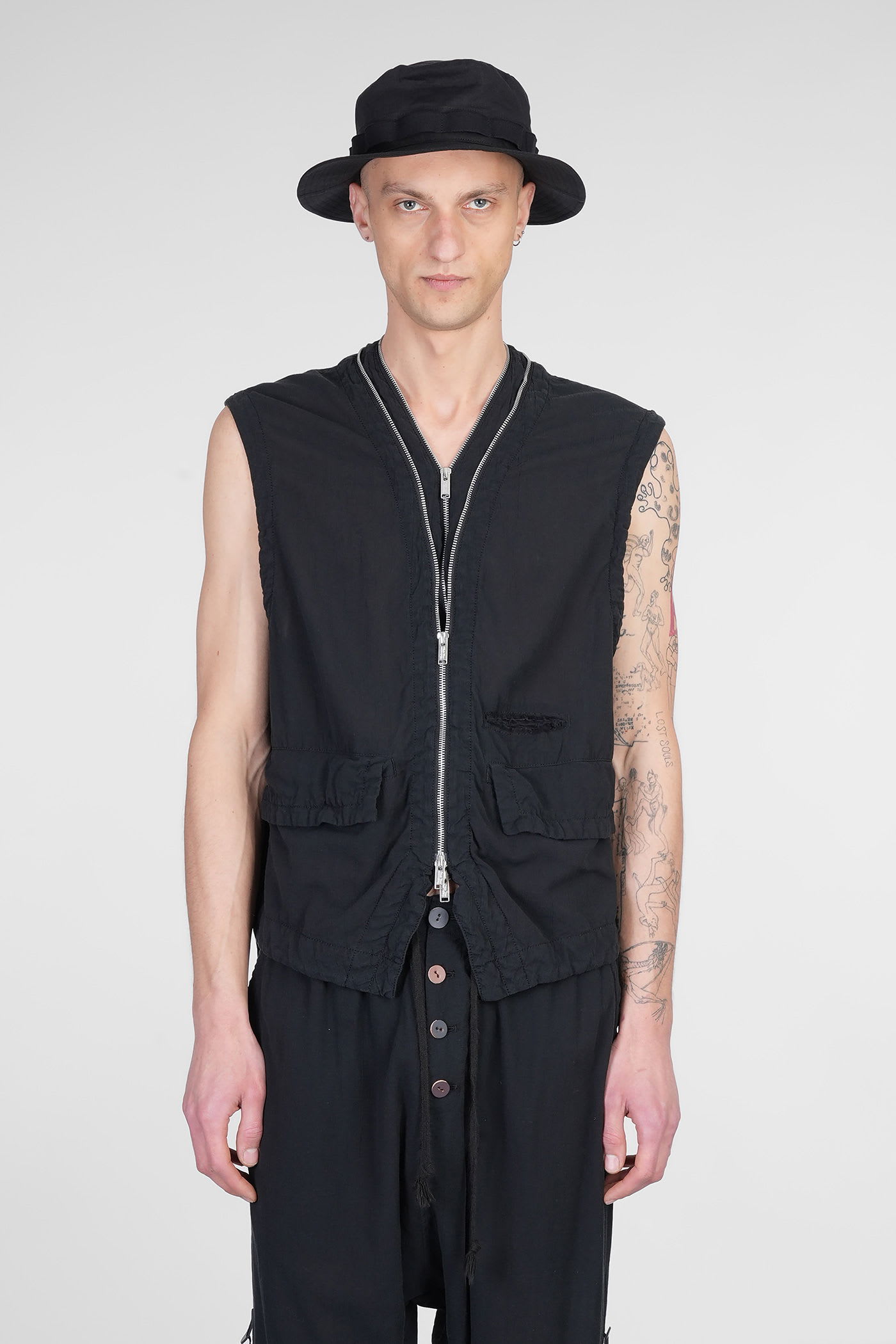 Undercover Jun Takahashi Vest In Black Rayon