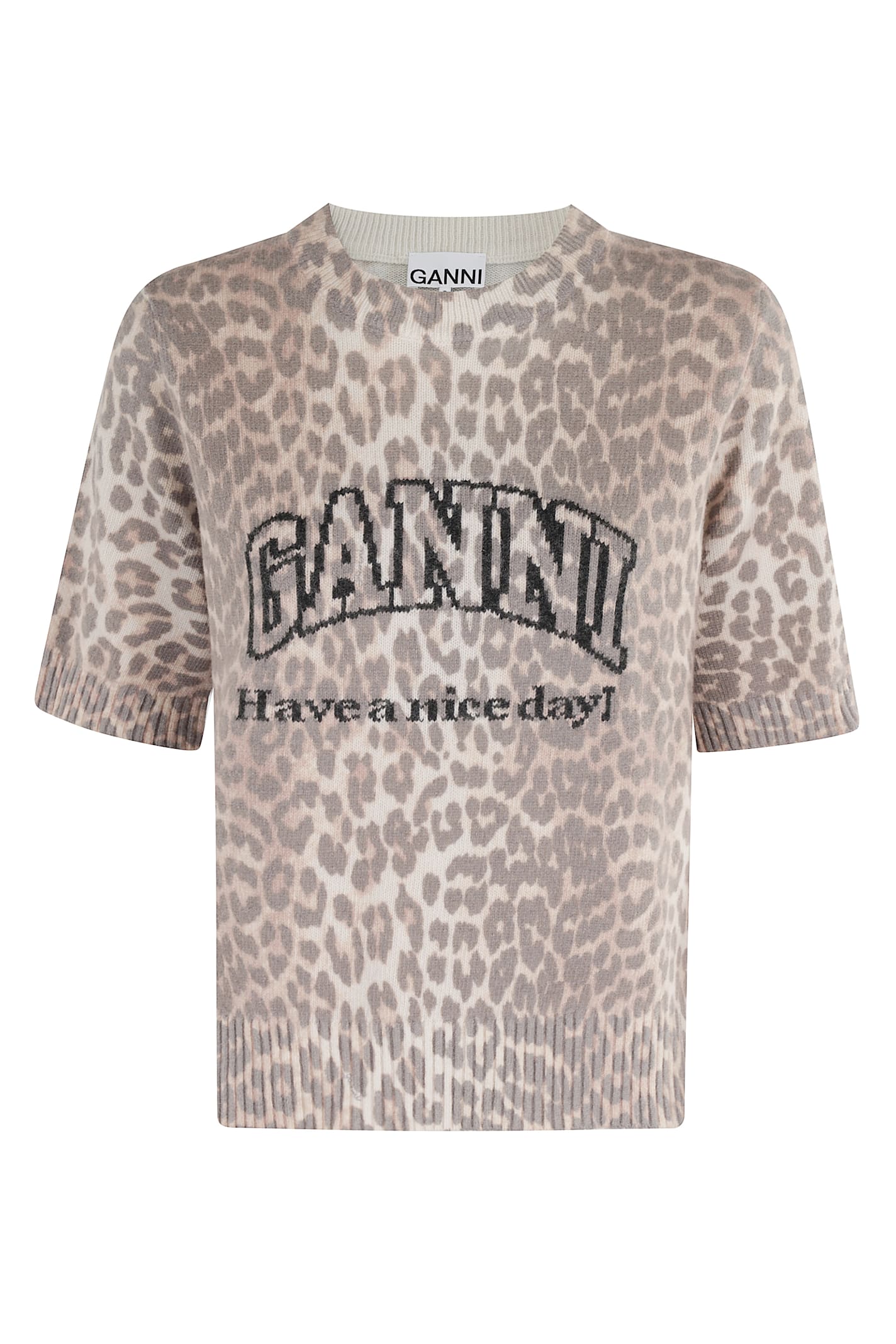 Ganni Graphic Leopard Tshirt