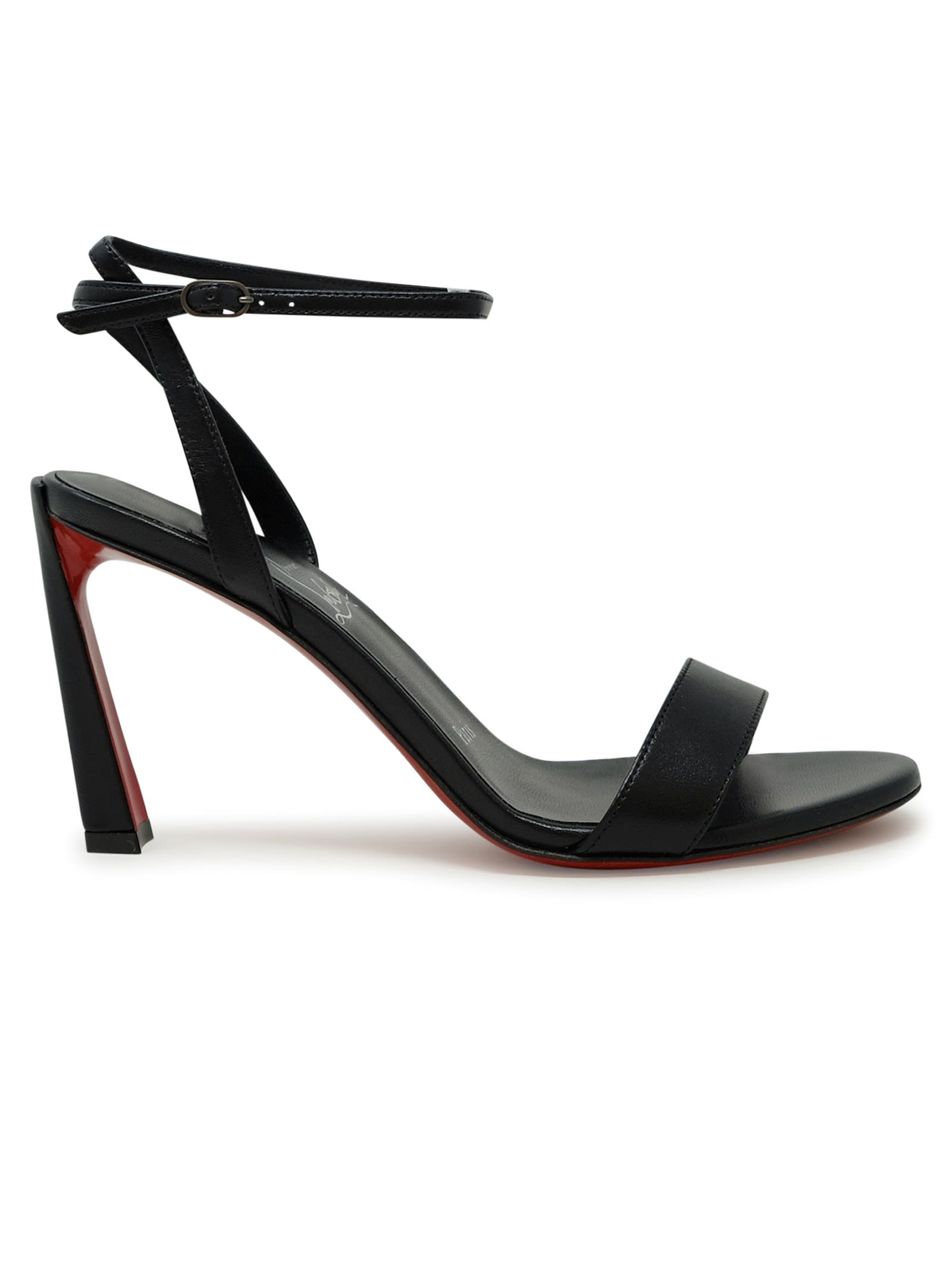 Christian Louboutin Black Pvc Leather Condora Queen 85 Sandals