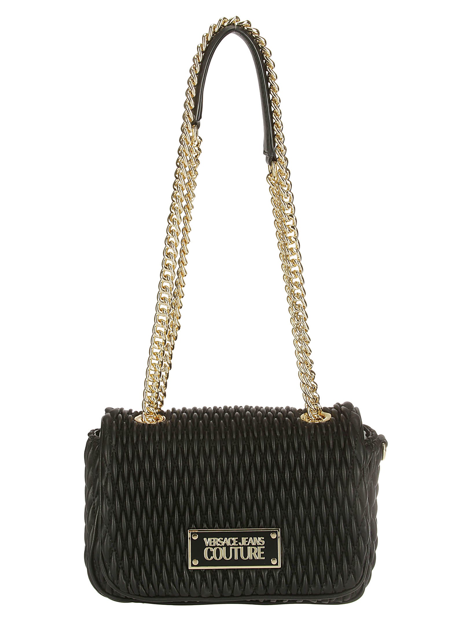 Versace Jeans Couture Quilted Chain-linked Shoulder Bag